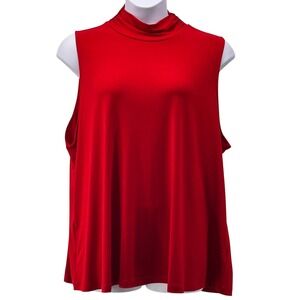 Susan Graver Womens Mockneck Tunic Top Size 3X Liquid Knit Work Career‎ Stretch